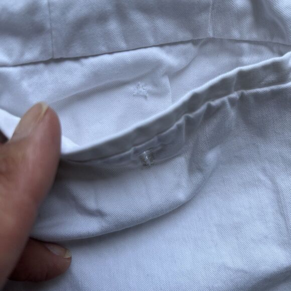 SUITSUPPLY Men's EU 52 Flat Front Trousers Pure Cotton Tapered Chino Pants White - Picture 9 of 12